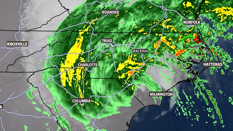Ian's wind and rain hit us this evening | Timeline and what to expect in the Triad