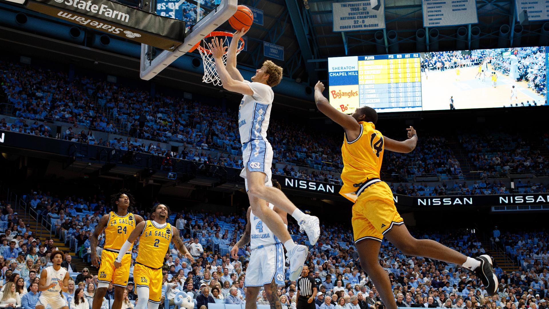 Cade Tyson Scores 23, North Carolina Routs La Salle 93-67 | Wfmynews2.com