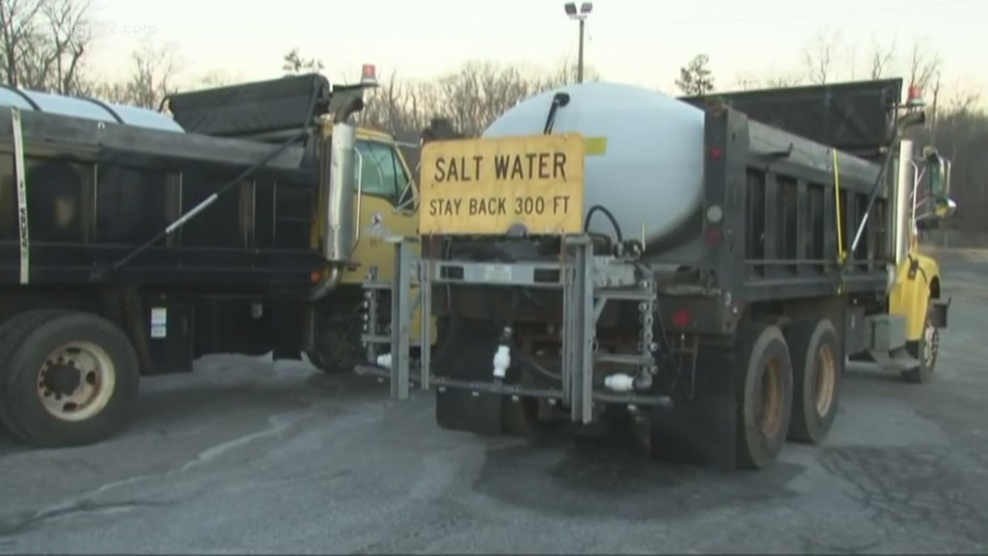 On Friday, crews plan to spray brine on the city's streets to help keep drivers safe.