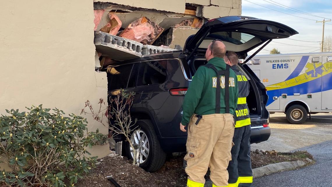 North Wilkesboro day spa suffers SUV crash into wall