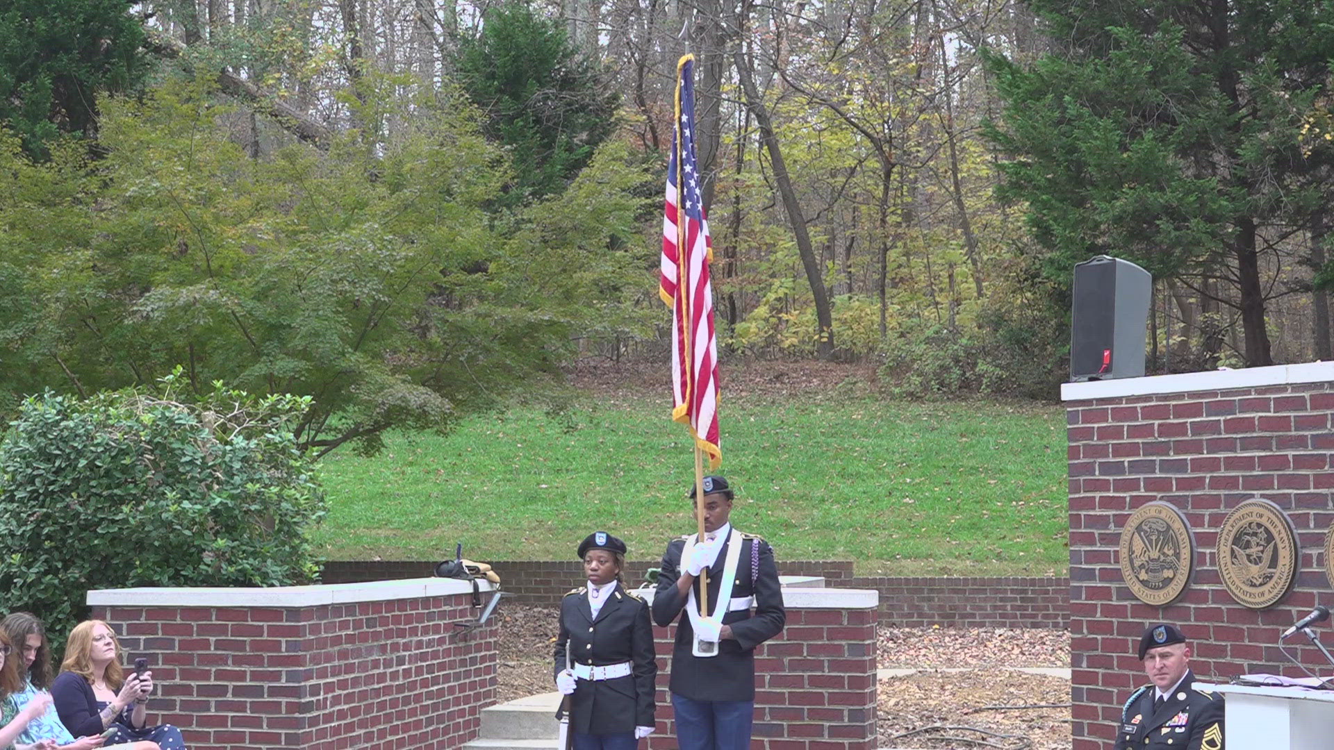 The ceremony honored the men and women who lost their lives fighting for our country.