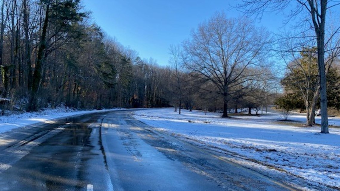 PHOTOS Part of East Cone Boulevard closed due to weather conditions