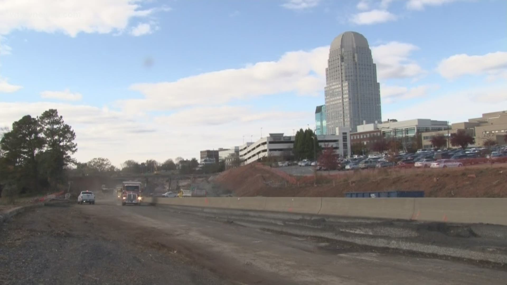 Leaders with the Business 40 project in Winston-Salem want people to stay away from the construction site.