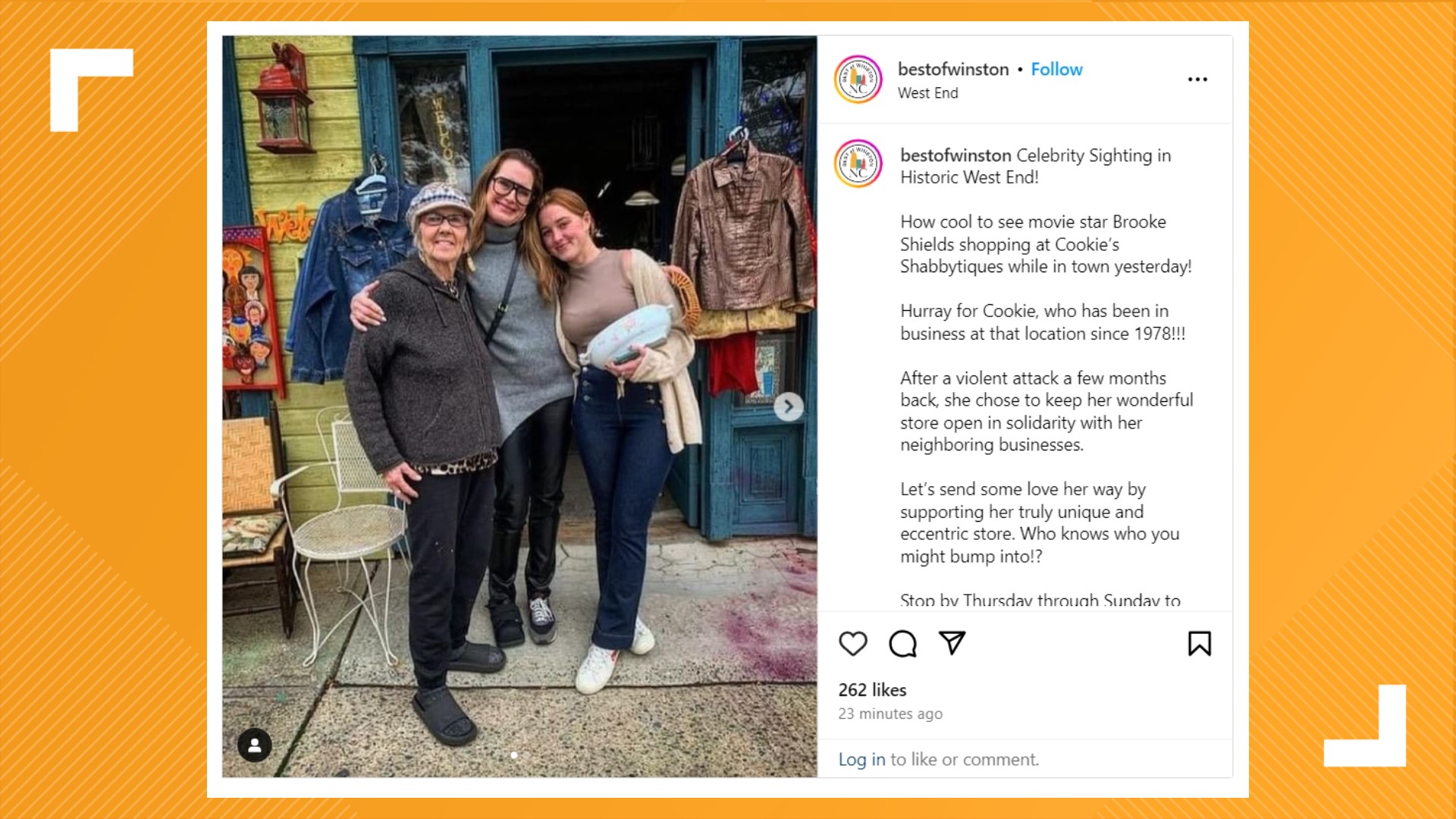 The actress was seen shopping with her daughter in the historic West End of Winston-Salem