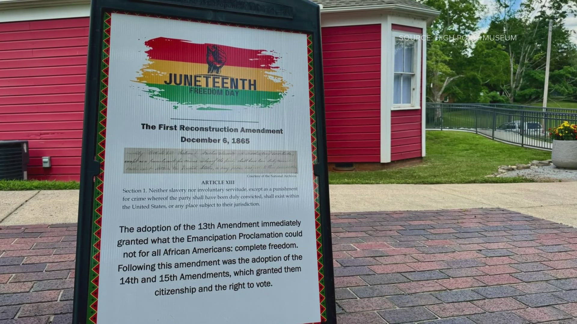 The High Point Museum holds free Juneteenth Outdoor Exhibit to commemorate the day Black Americans became free