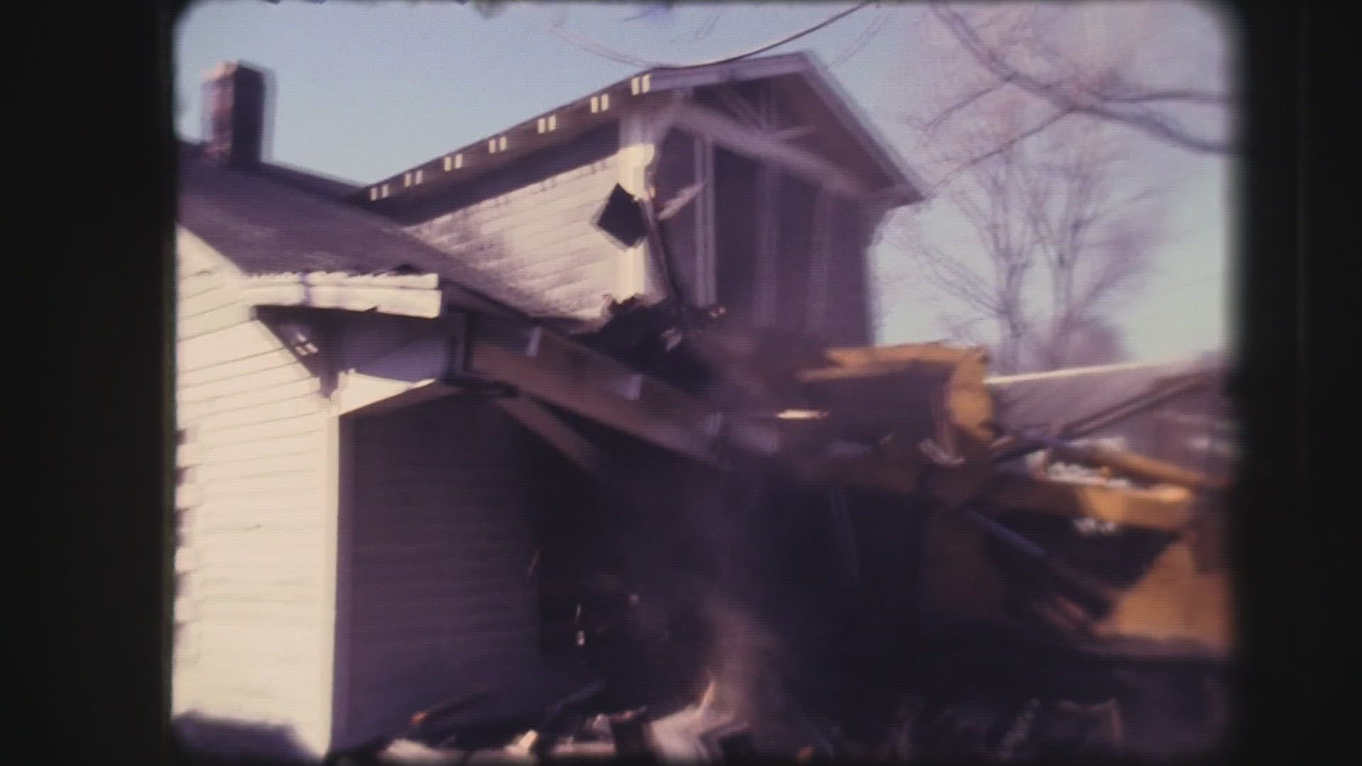 City crews began tearing down old and abandoned homes in the area now called Taylor Avenue.