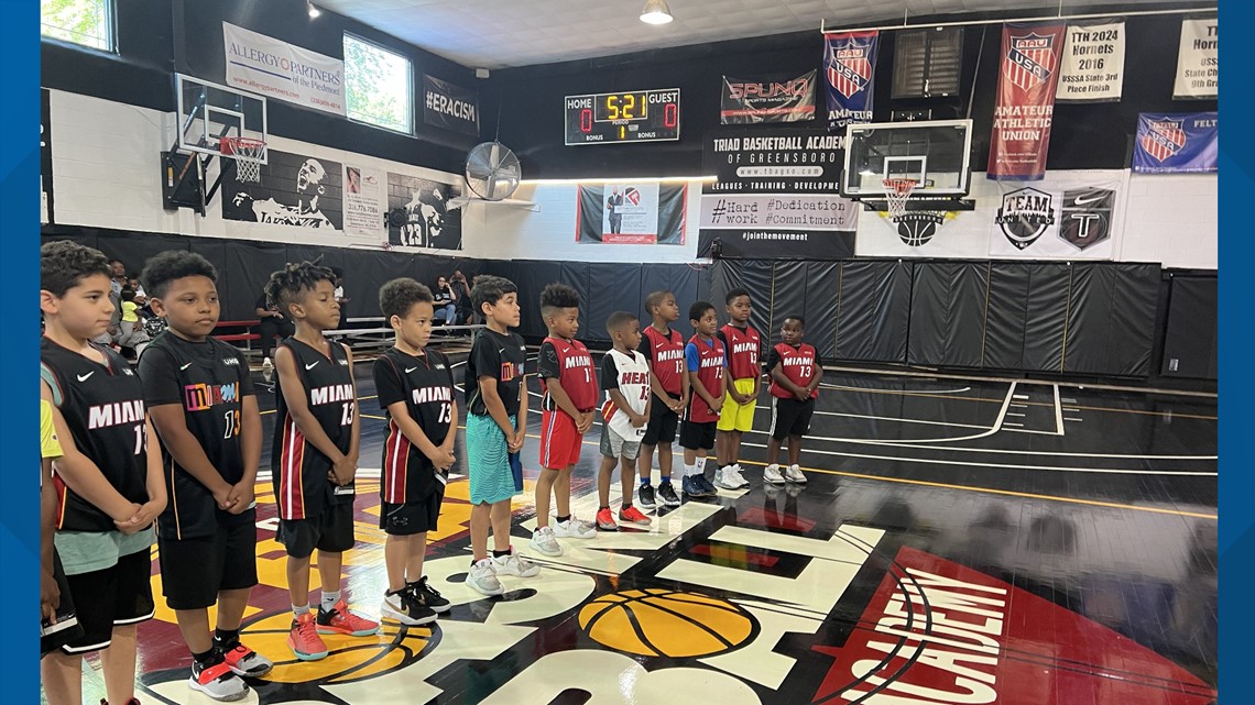 Miami Heat star gives signed jerseys to kids in basketball academy in  Greensboro