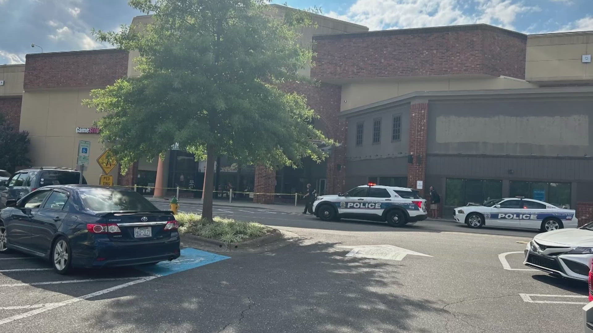 Winston-Salem police say a fight started inside the mall when at least one of the people involved pulled a gun.