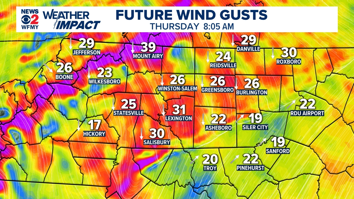 Weather Impact Alert: Heavy rain, gusty winds expected Thursday morning ...