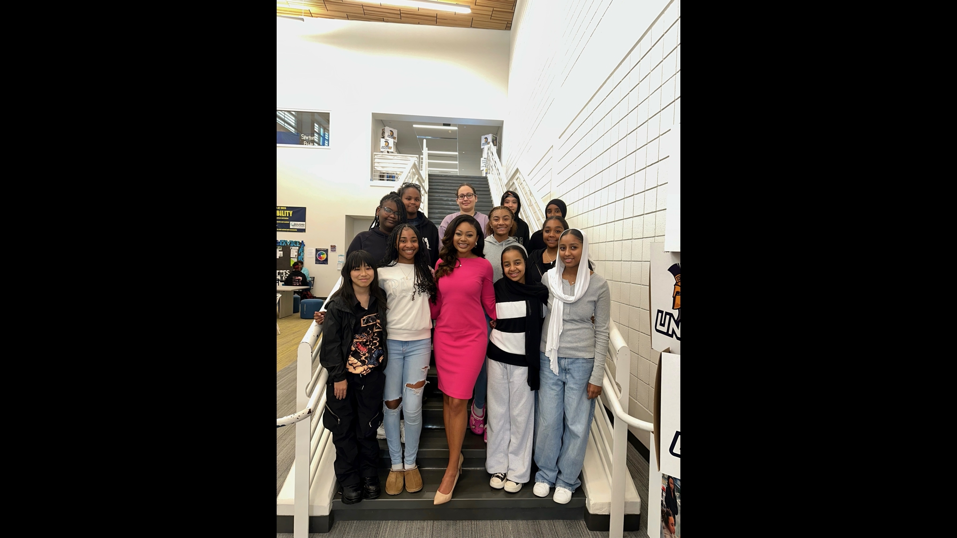 Sydni Moore spoke to students at The Middle College at UNCG.