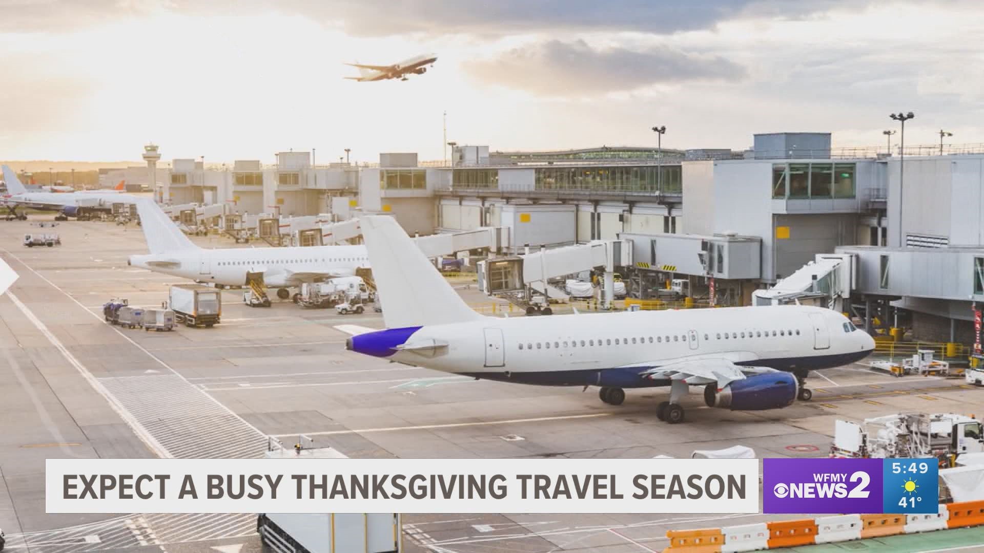 AAA forecasts 54.6 million people will travel this Thanksgiving.