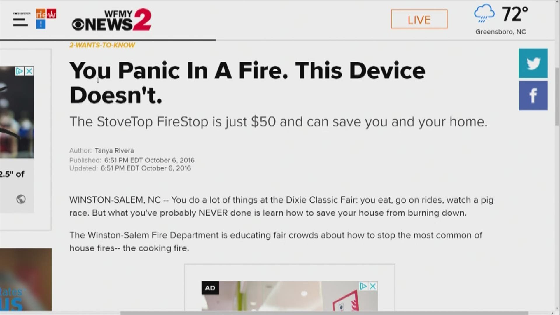 A $50 device can help stop the number one cause of house fires....it's called Stovetop Firestop.