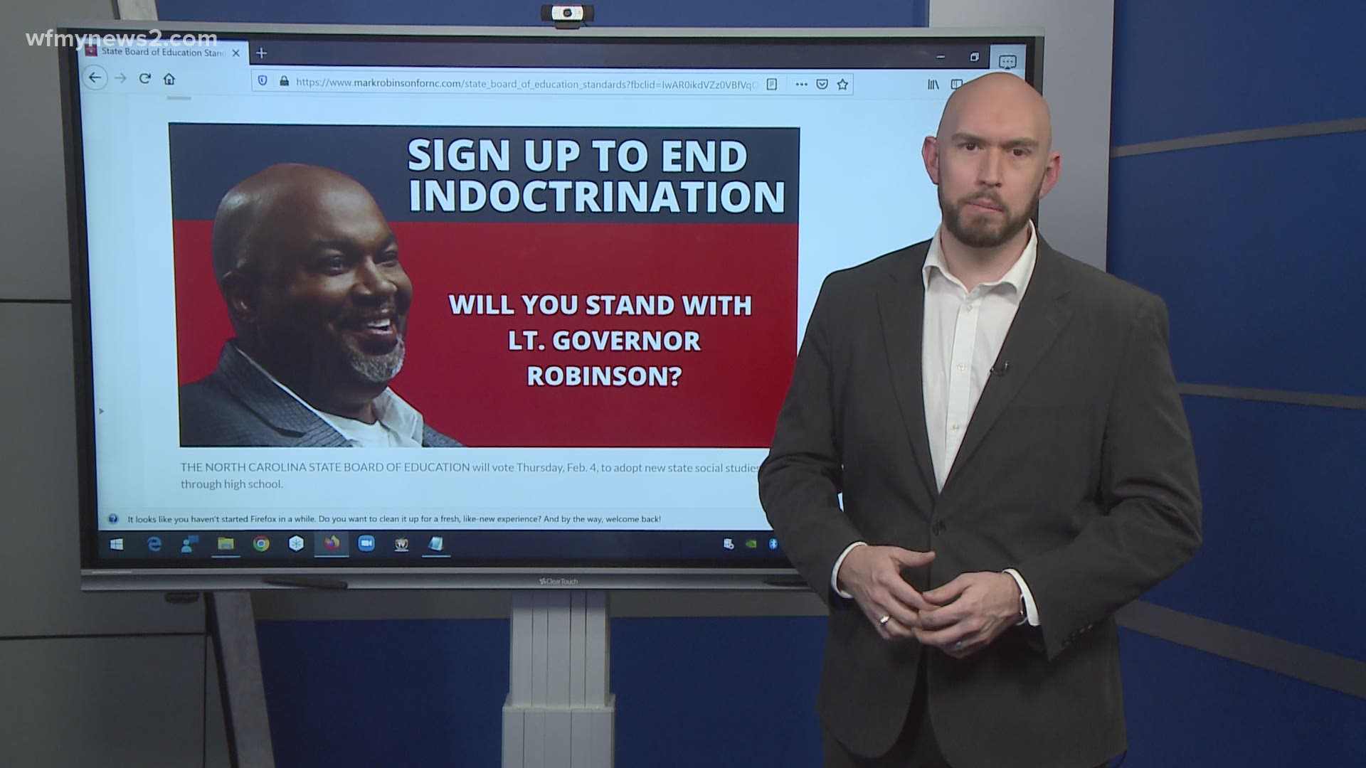 Lt. Gov. Mark Robinson says the proposed changes are "political in nature, undermine our unity, and indoctrinate our students against our great country."