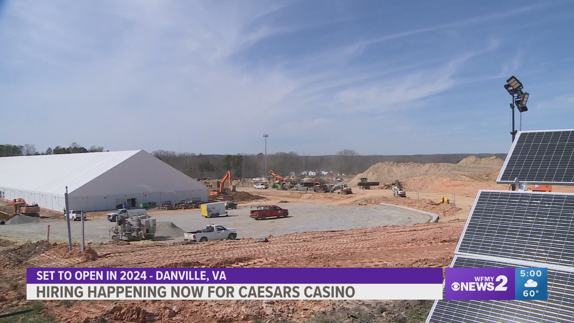 The new Caesars Casino in Danville, Virginia is set to open in 2024. It’s located less than an hour from Greensboro, NC.