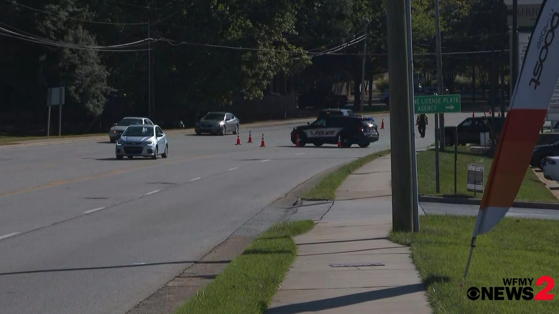 Greensboro police said West Market Street between Meadwood Street and Hollow Oak Lane was temporarily closed after a crash where a girl was seriously injured.