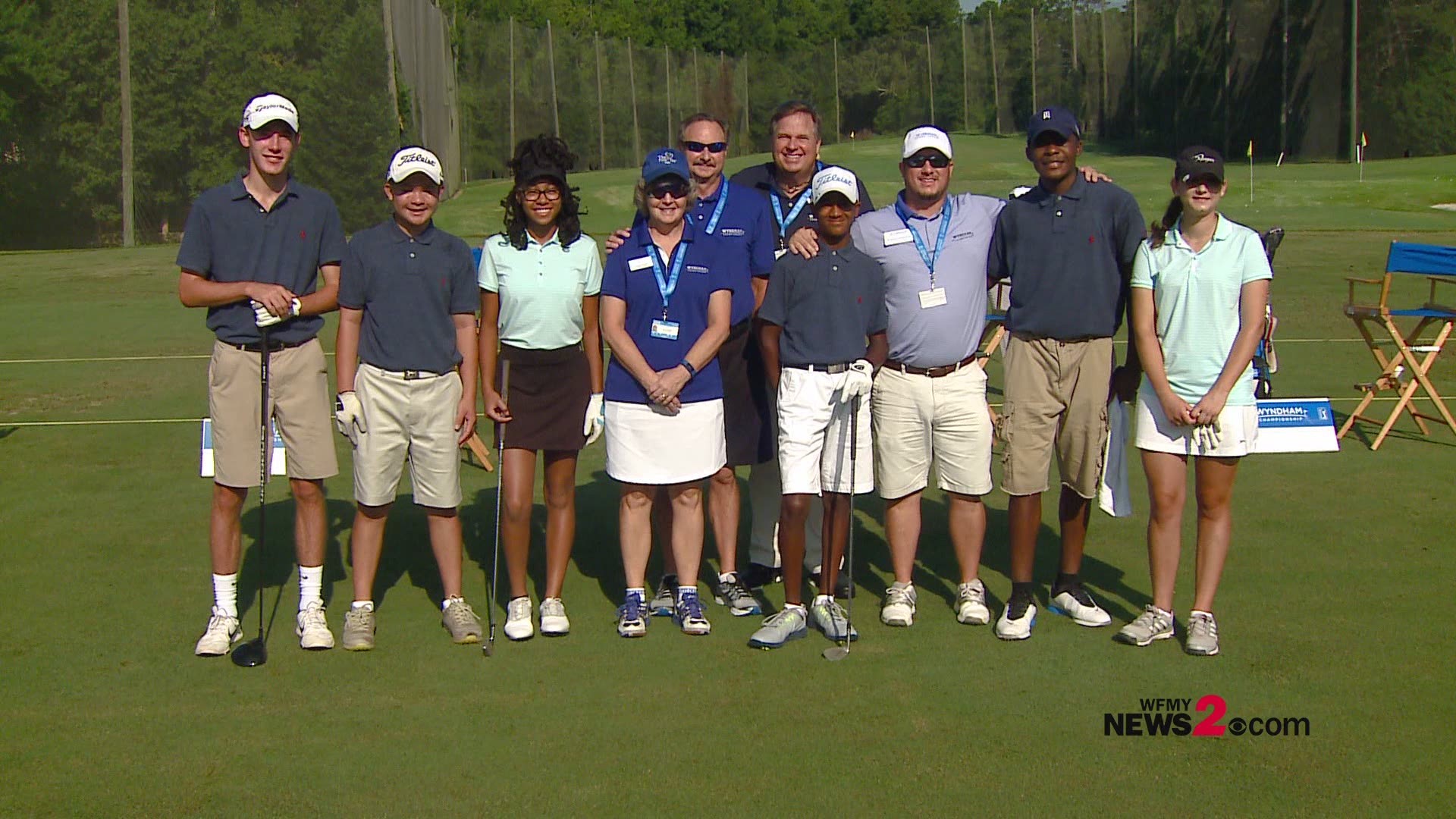 Twelve students affiliated with First Tee of the Triad competed in the 2018 Kevin Harvick Foundation Pro-Am, which leads up to the 2018 Wyndham Championship at Sedgefield Country Club.