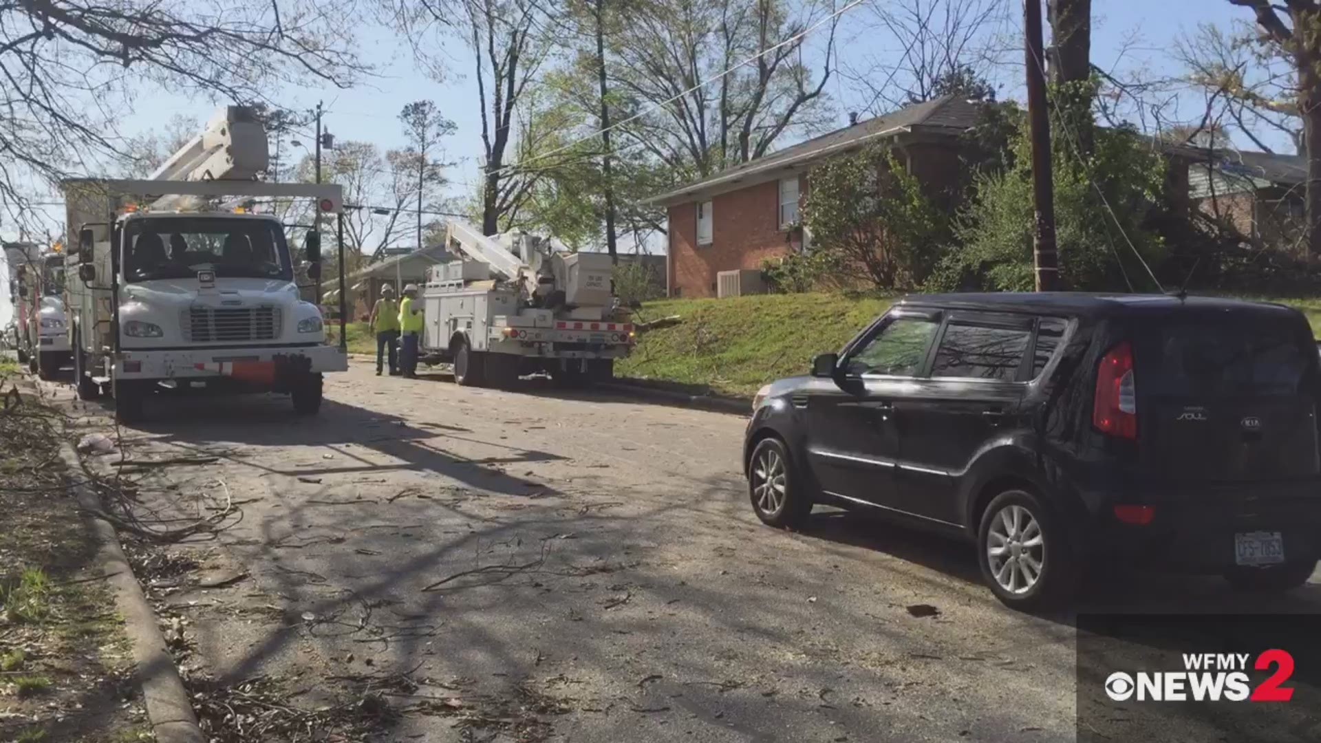 After Sunday's tornado, thousands were left without power in Greensboro. Days later, some still are without it, but electric companies hope power will be on by the end of the week.