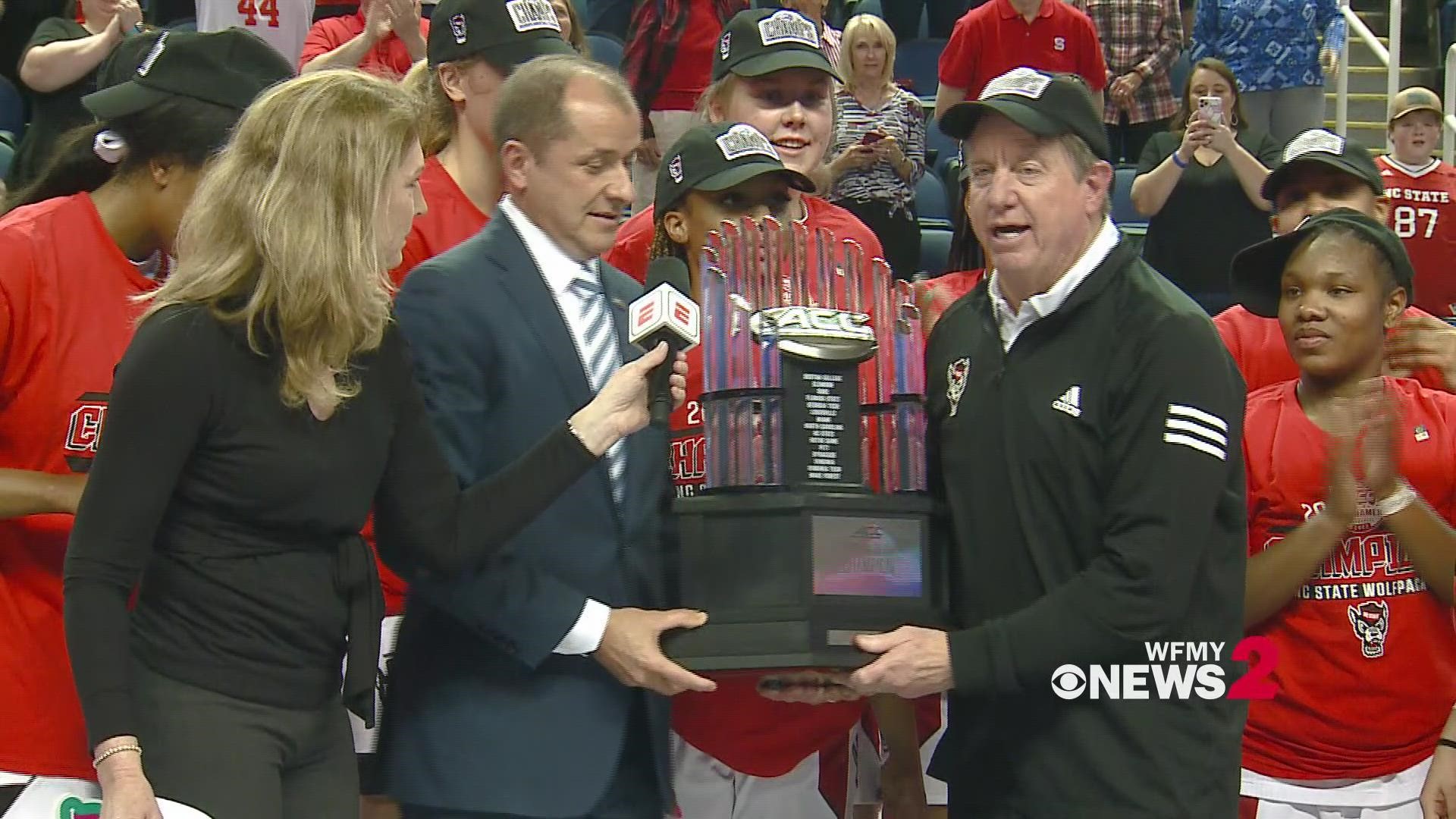 This is the third straight ACC Tournament Championship for Head Coach Wes Moore and the Wolfpack.