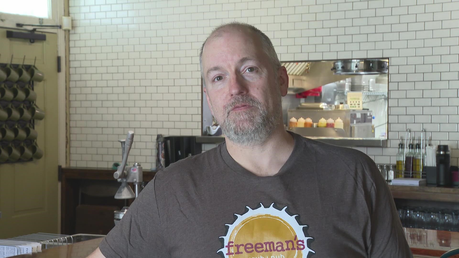 Freeman's Grub and Pub is pausing their brunch service because of staff shortages.