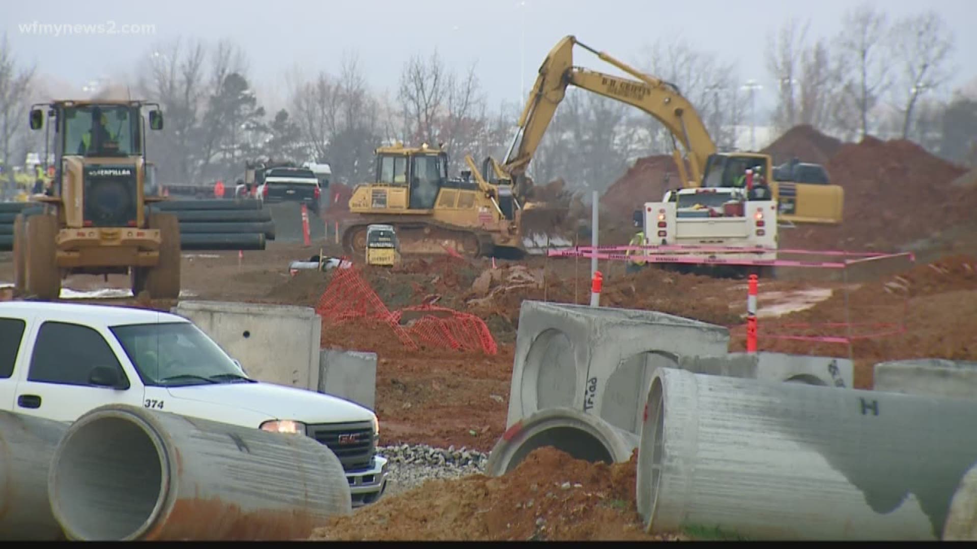 A mound of dirt in Kernersville will soon transform into a new Amazon facility.