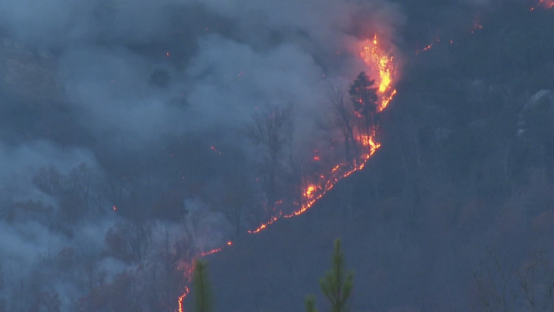 Fire crews 'making progress' fighting Sauratown Mountain Fire