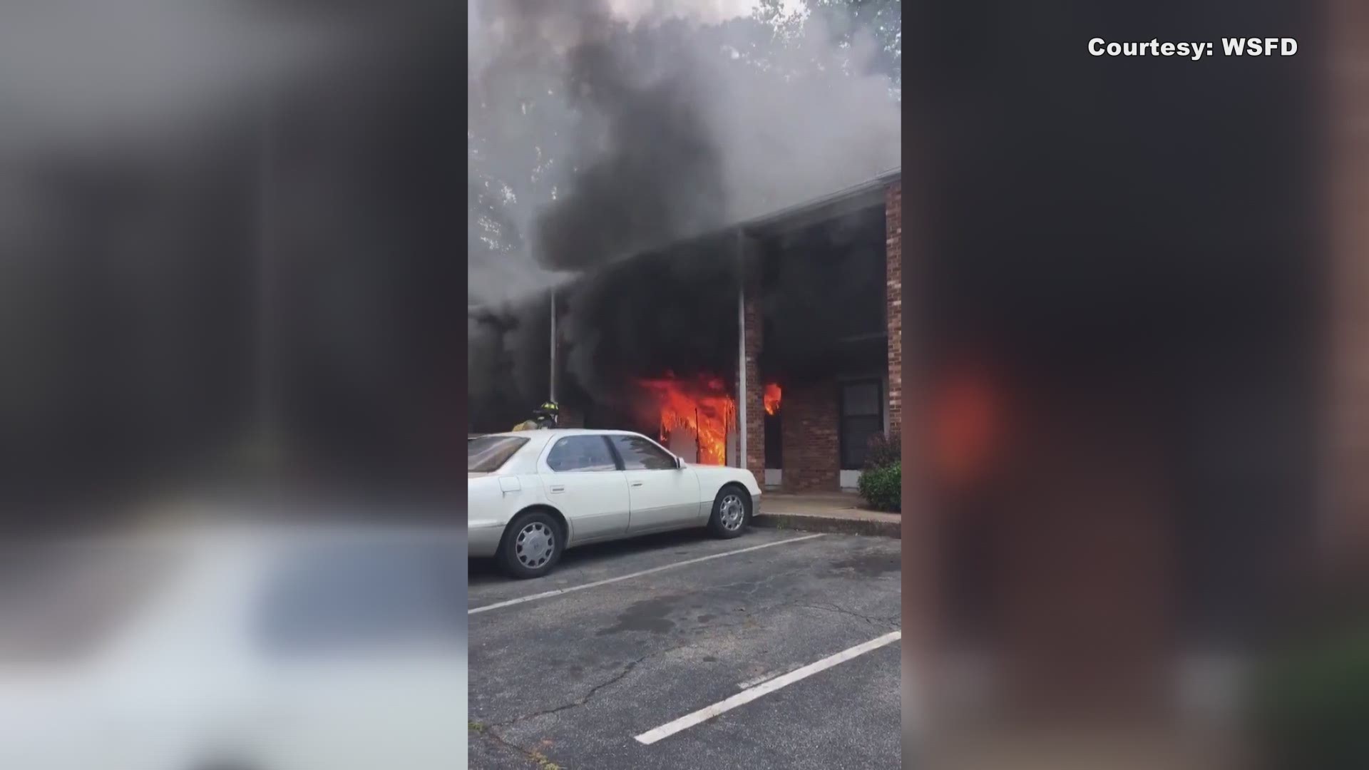 The fire occurred in the 5700 block of Shattalon Drive in Winston-Salem.