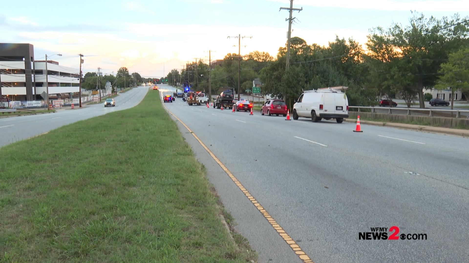 Traffic was diverted while crews worked on the scene.