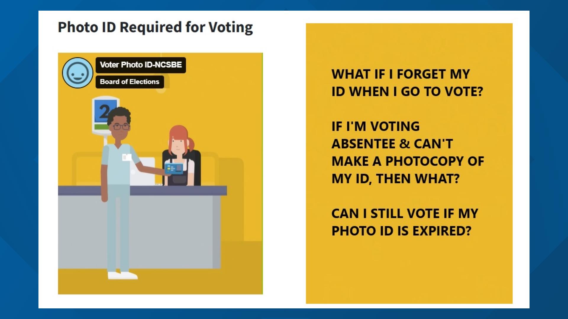 Voters in North Carolina need to have a photo ID when they vote.