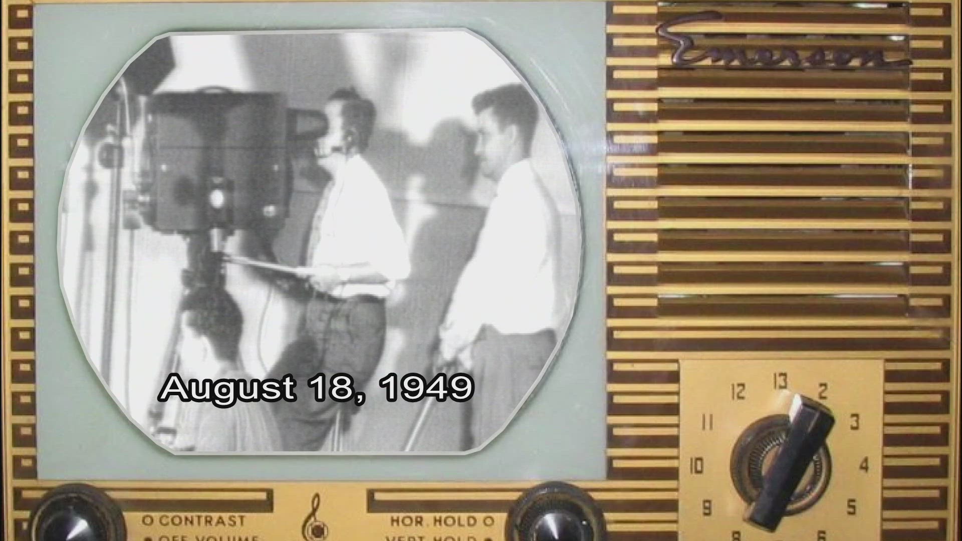 On August 18, 1949, WFMY-TV launched its first live television broadcast.