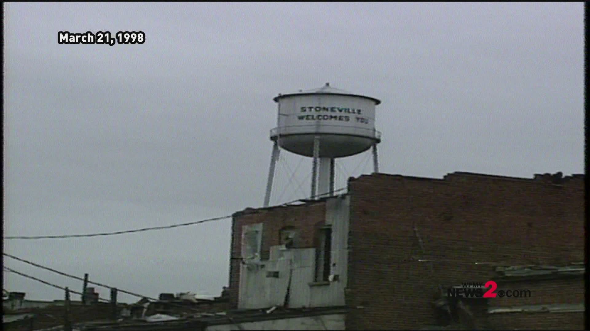 On March 20, 1998 a tornado slammed into the small town of Stoneville killing at two people, injuring dozens others and caused heavy damage to the central business district. Nearby towns Madison and Mayodan were also hit hard.