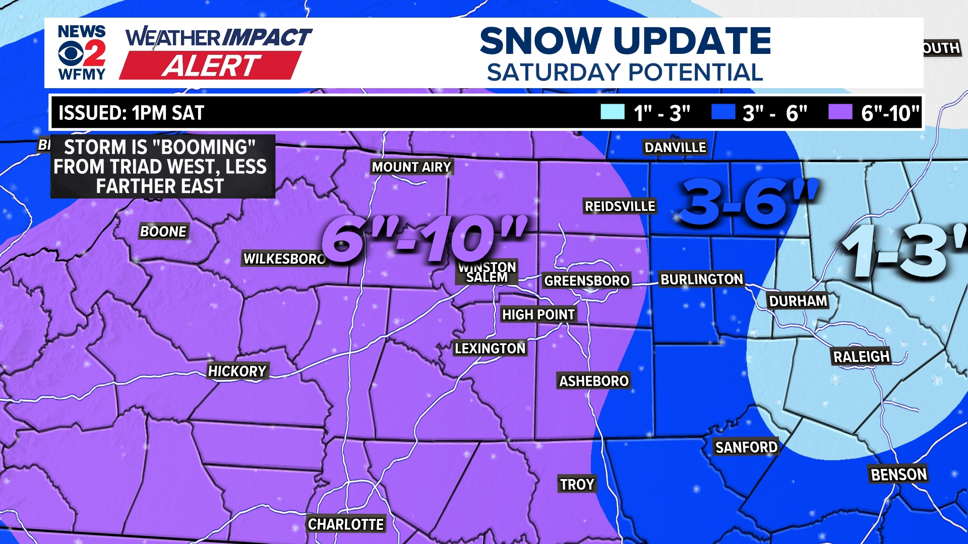 Snow totals going up! How much snow can I expect, and when? | wfmynews2.com