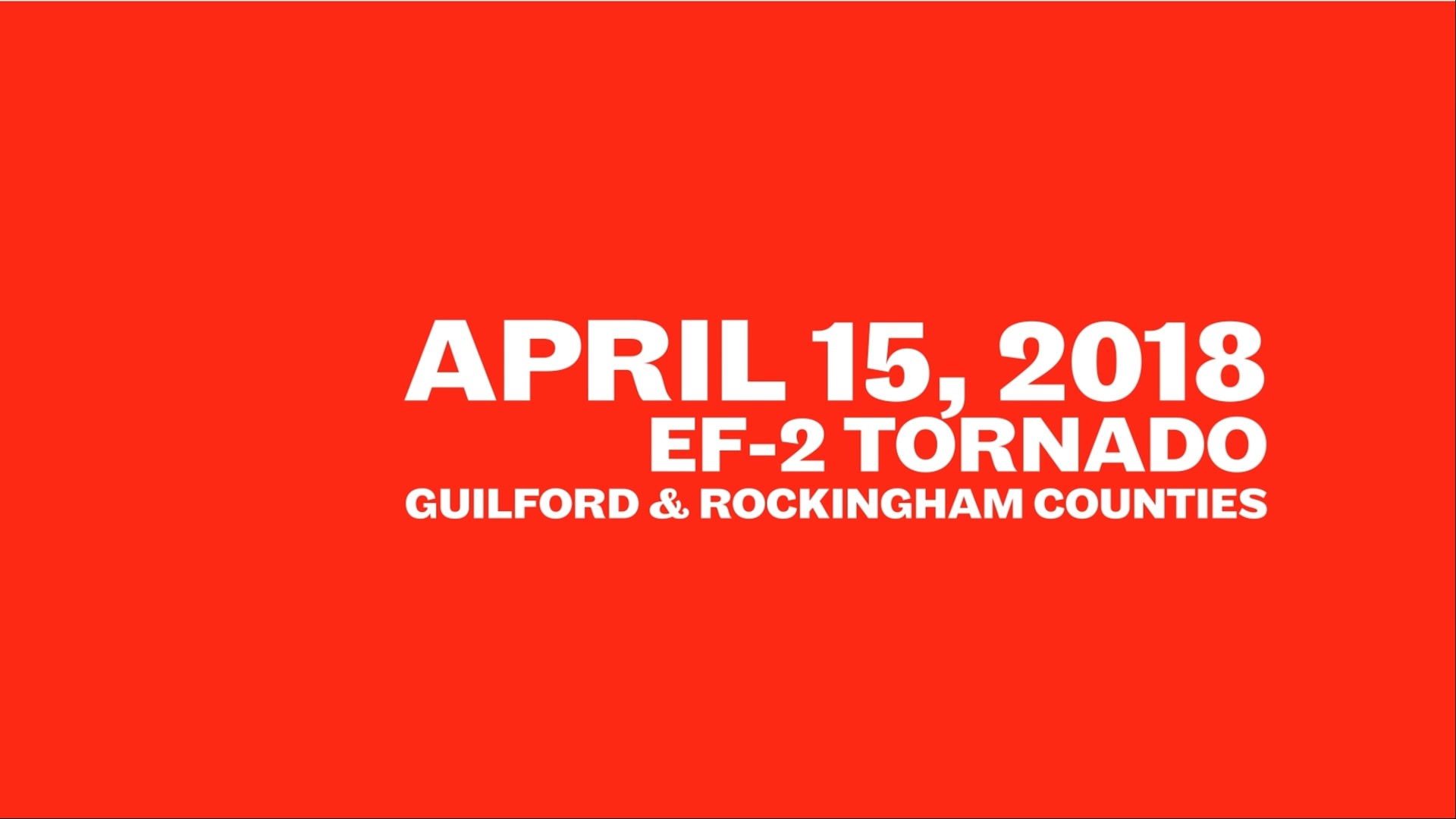 WFMY News 2 anchors reflect on the EF-2 tornado that hit Greensboro & Rockingham counties and how the community showed shined in response to the storm.