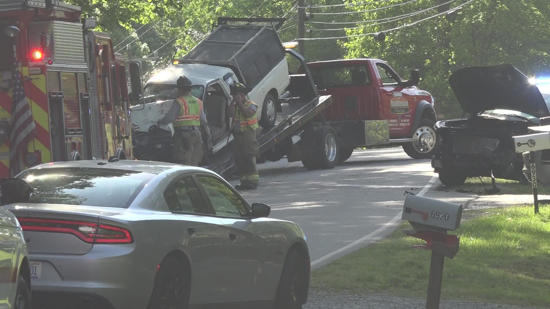 A man is suffering from life-threatening injuries after a head-on car crash in Randolph County.