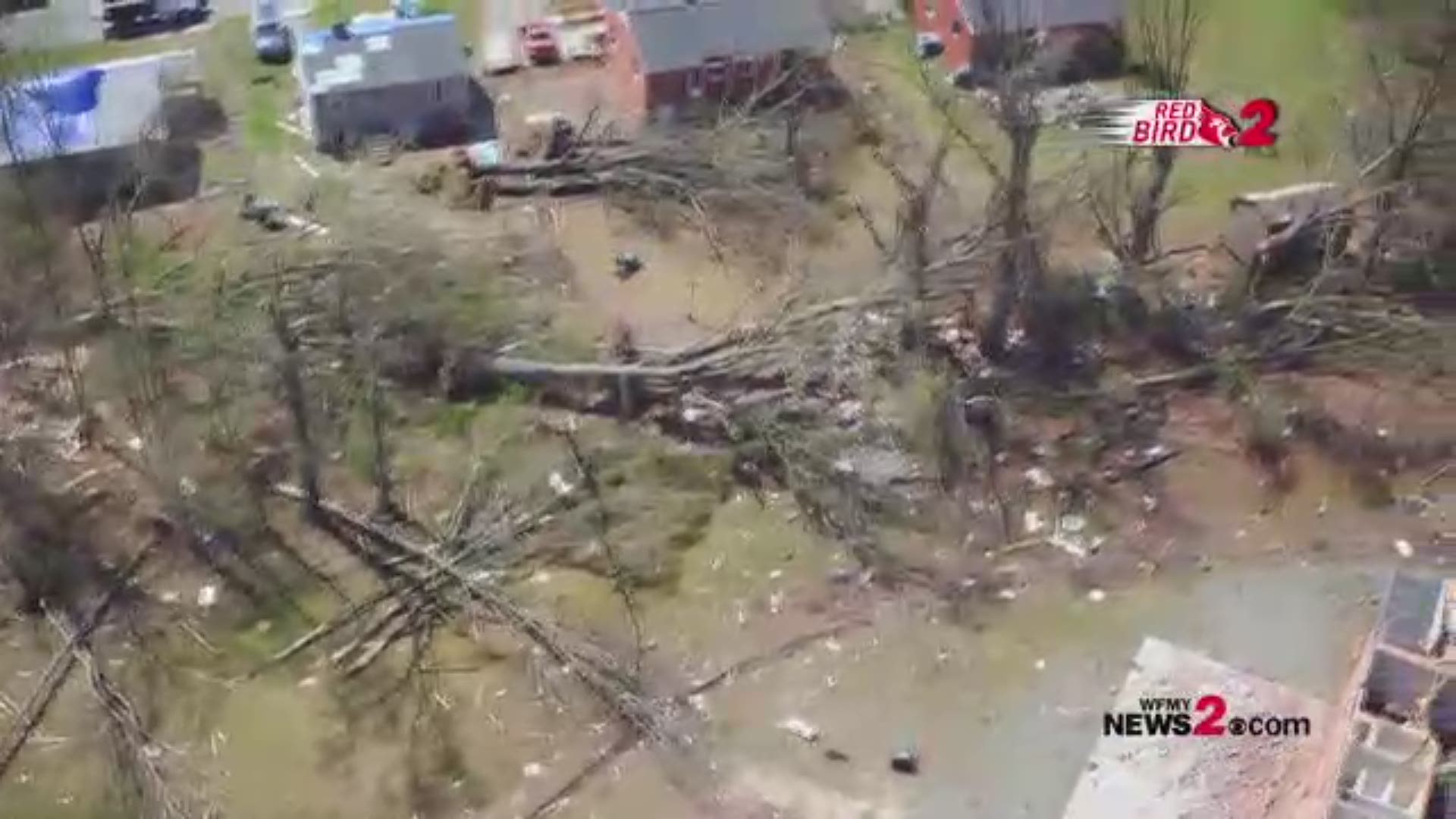 Red Bird 2 Video | Trees Down, Roof Blown Off Church in Northeast Greensboro