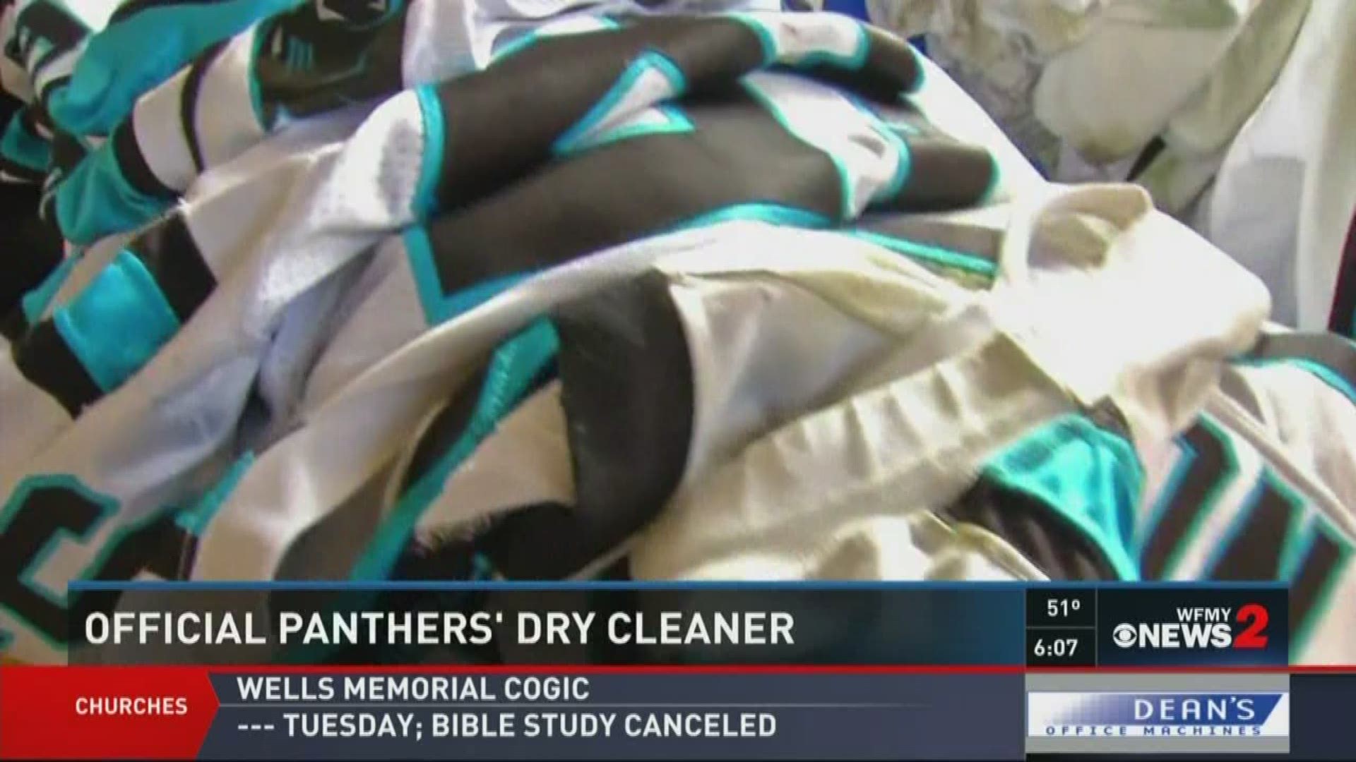 The Official Dry Cleaner For the Panthers