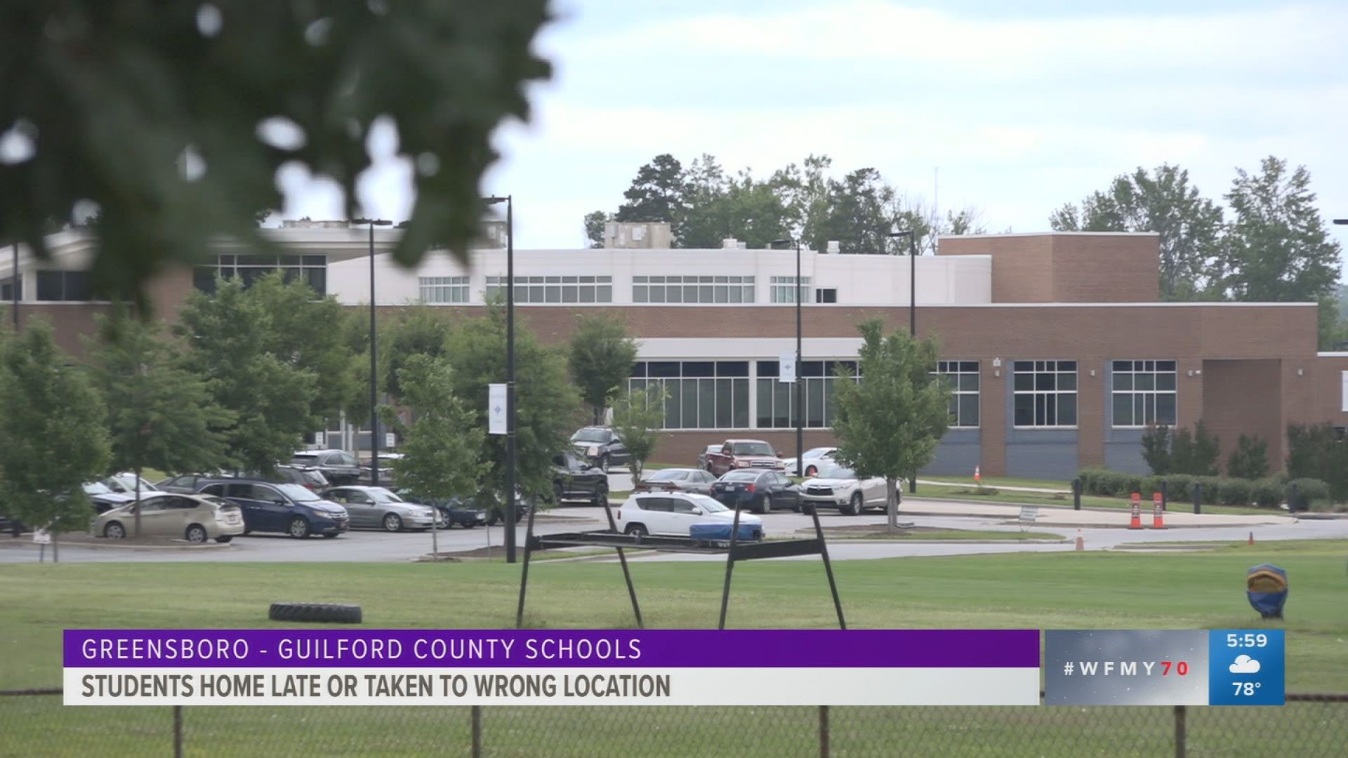 Guilford County Schools says they asked each child individually to verify if they were getting on the right bus which is what caused the delay.