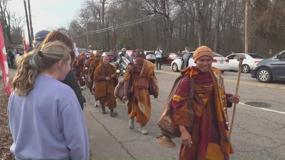 Where will the Buddhist monks be on Wednesday, January 21?