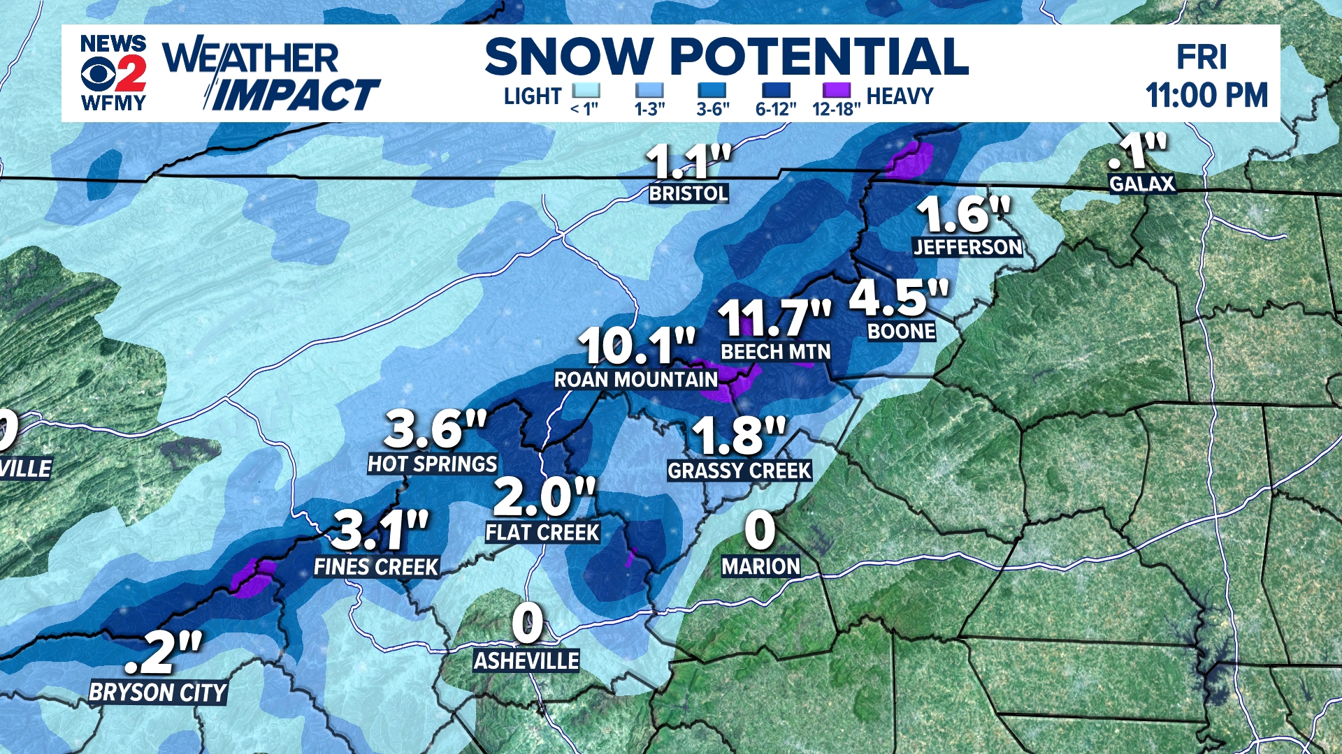 As it gets colder, stay up to date on the weather in the mountains to check for possible snow.