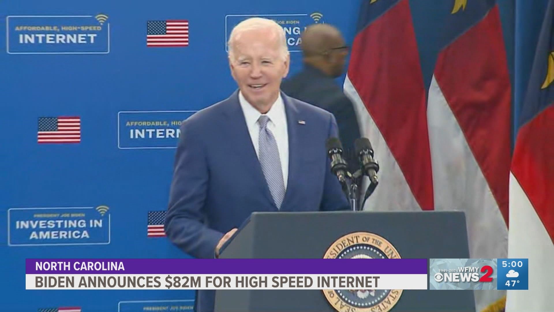 President Biden visited Raleigh with new investments in high-speed internet.