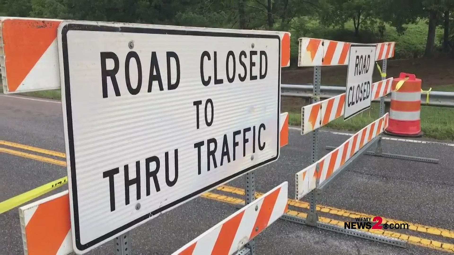 It could take up to a week to repair the sinkhole that formed after flooiding washed out the road on Highway 135 in Rockingham Co.