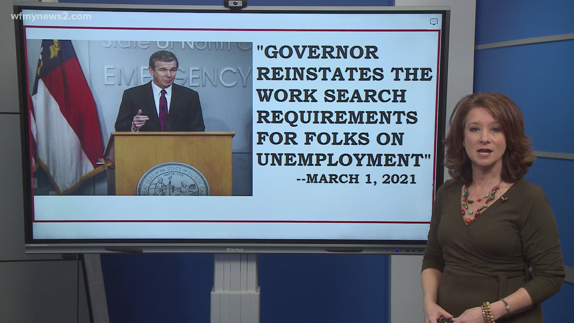 Gov. Roy Cooper reinstates the work search requirements for people on unemployment.