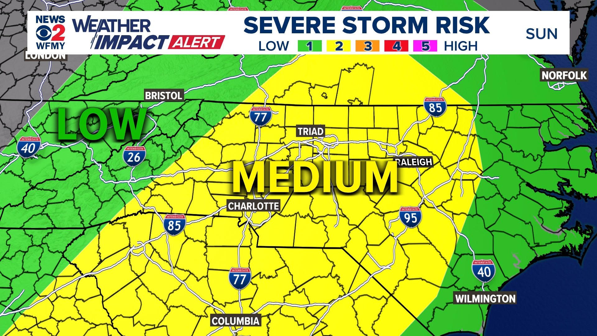 Weather Impact Alert: Scattered Severe Storms Possible Sunday ...