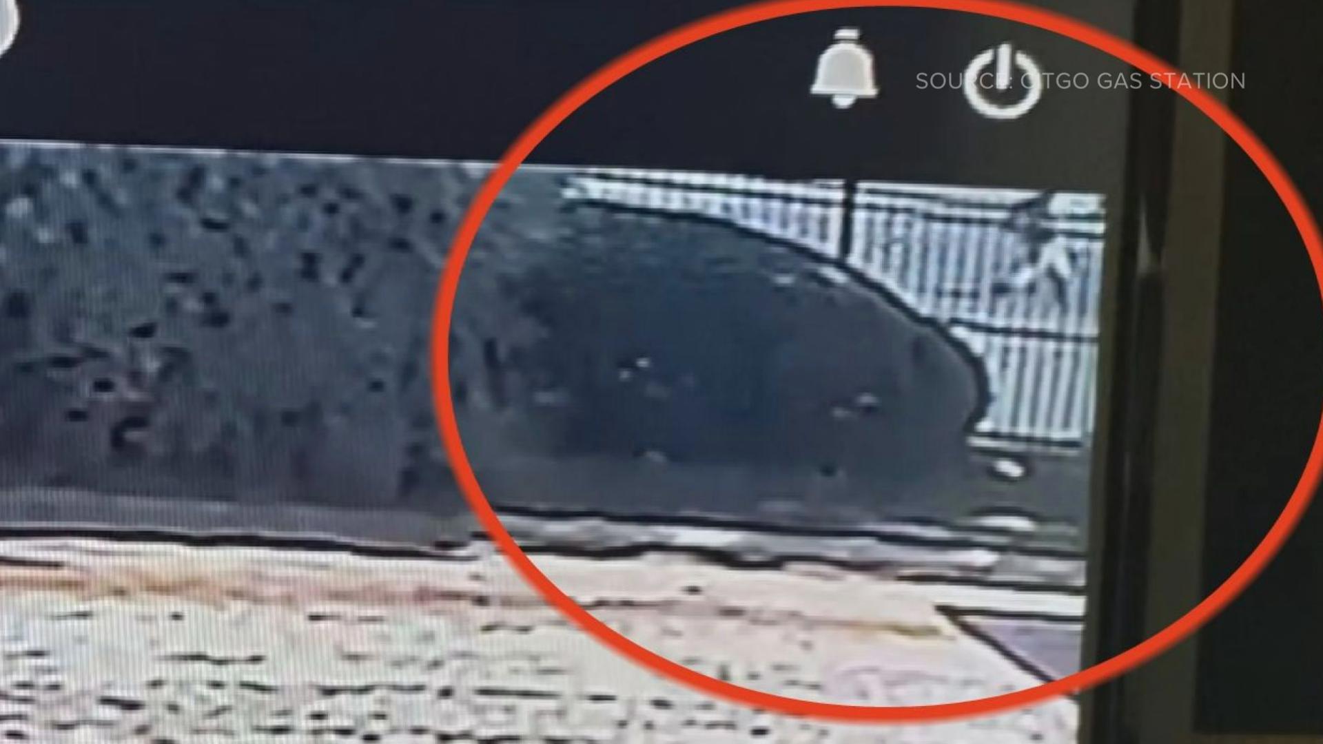 In security footage from a business nearby the shooting Tuesday morning, a person can be seen running to and from where the Brinks truck was during the shooting.