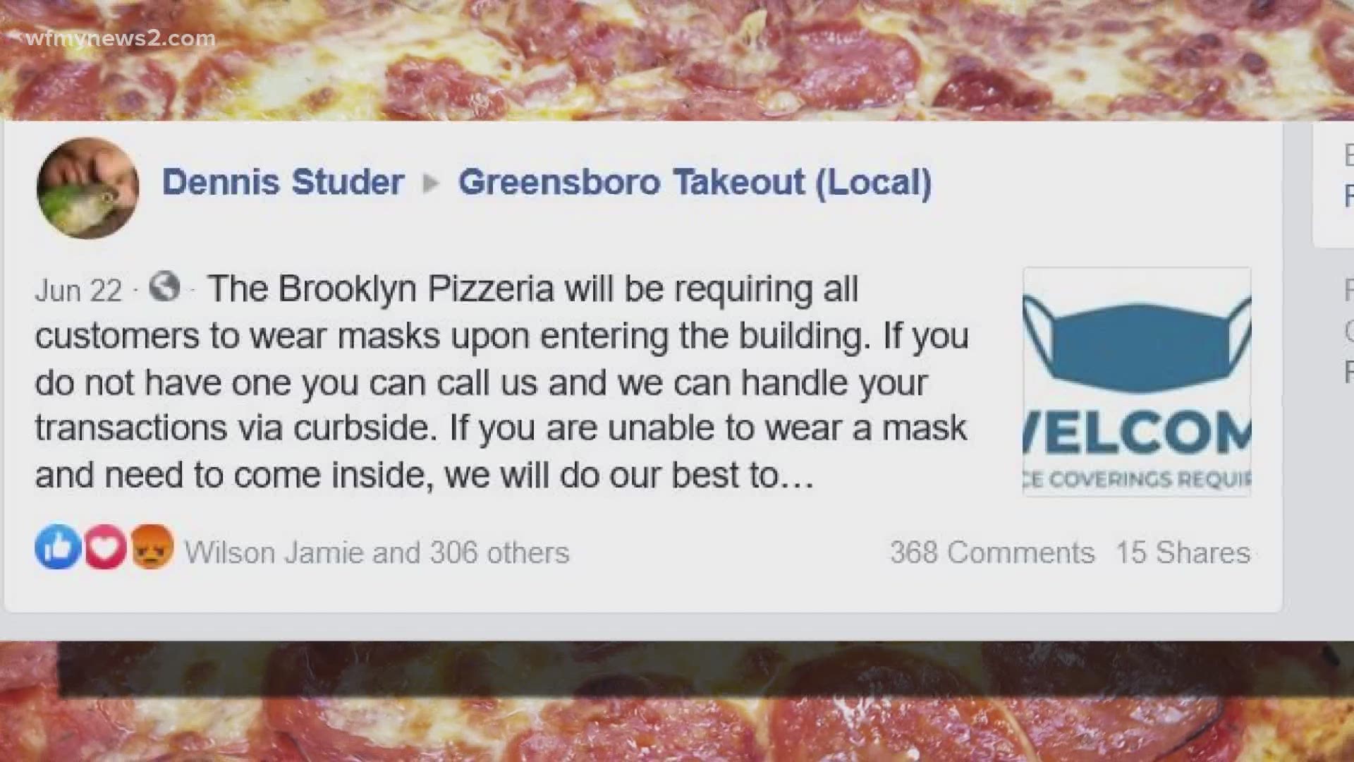 Last Friday, Governor Cooper required face masks in public places. Now restaurants are struggling to get customers to follow that rule.