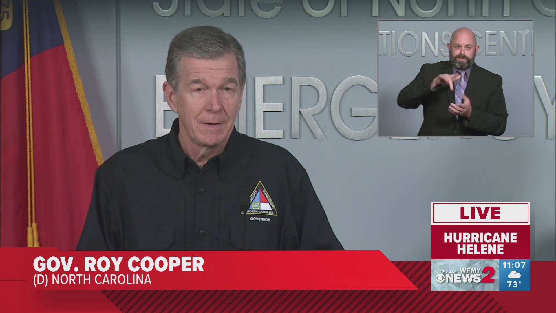 Governor Roy Cooper speaks about Hurricane Helene and how to prepare for the storm.