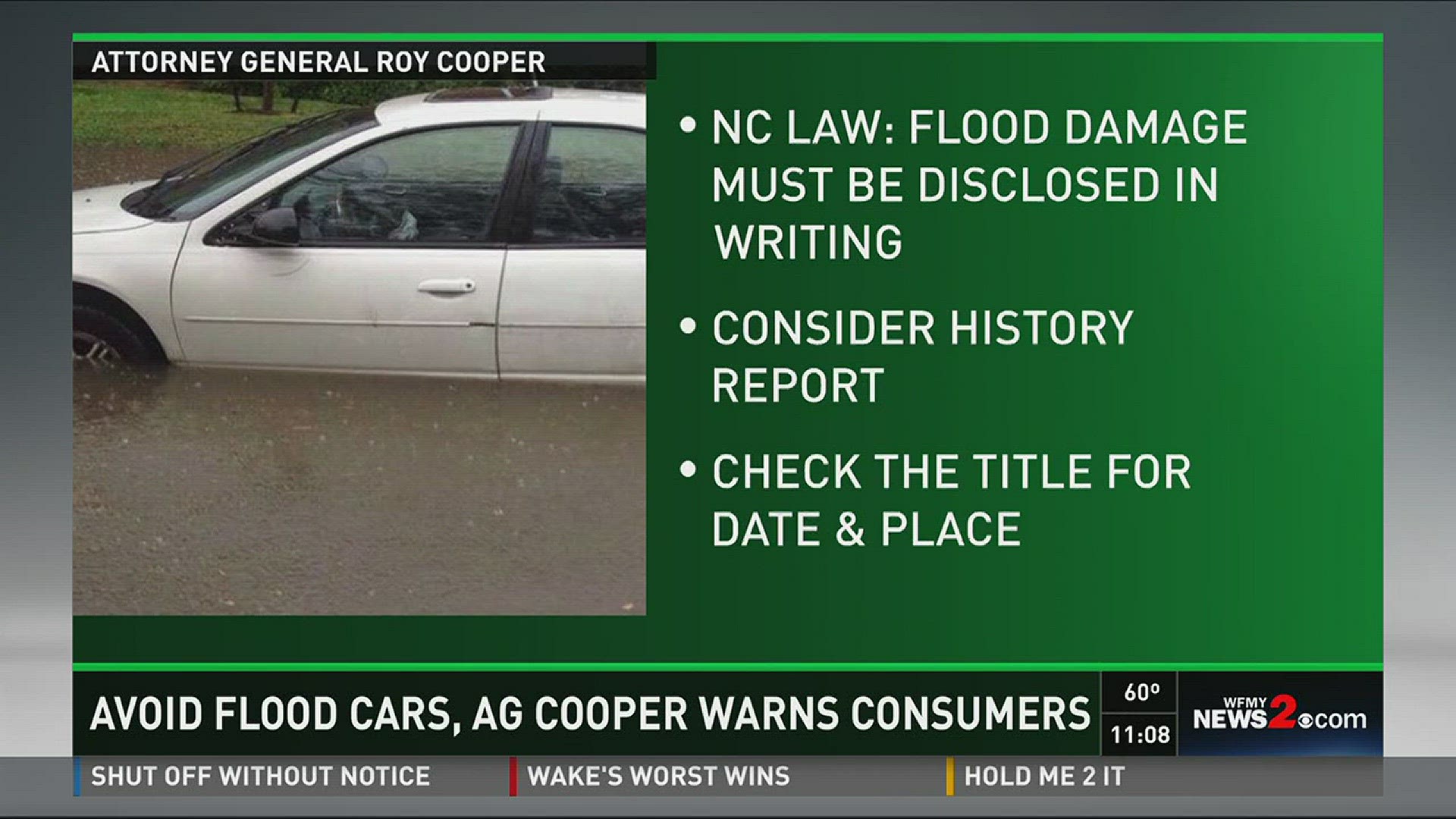 Avoid Flood Cars, AG Cooper Warns Consumers | Wfmynews2.Com