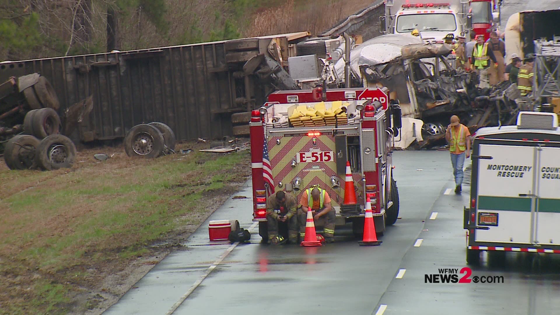 NCDOT said the southbound lanes of I-73 near Biscoe reopened nearly a day after the deadly crash.