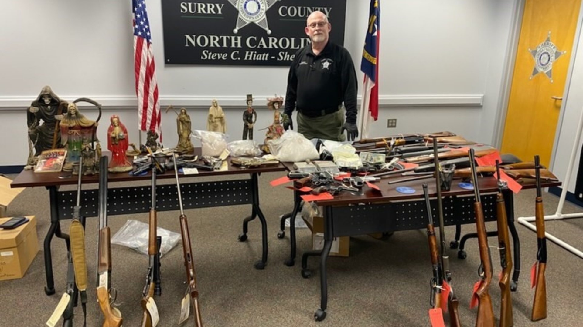 Surry County Drug Bust Guns Meth Stash Figurines Nabbed Wfmynews Com