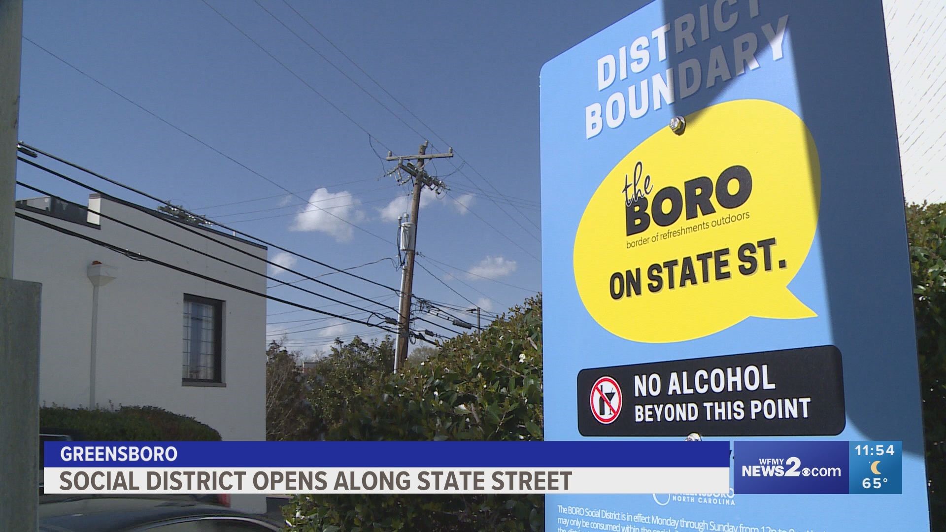 People can now take drinks from participating businesses along State Street in Greensboro.