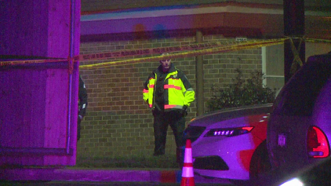 Multiple police are on the scene of a shooting on Patio Place in Greensboro